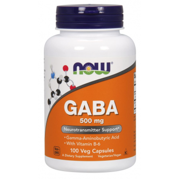 GABA 500mg 100 Veg Caps NOW Foods