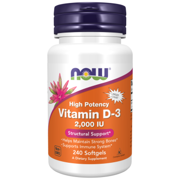 Vitamina D-3 2000 IU  240 Softgels  NOW