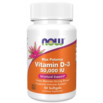 Vitamin D3 50.000 IU 50 Softgels NOW