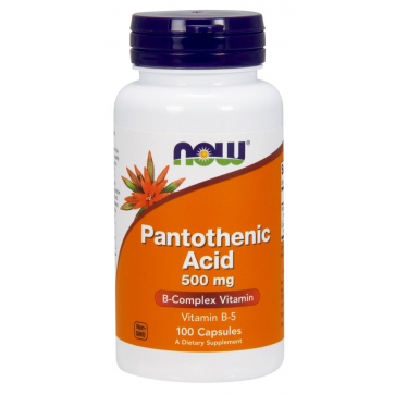 Pantothenic Acid b5 500 mg 100 Capsules NOW Foods