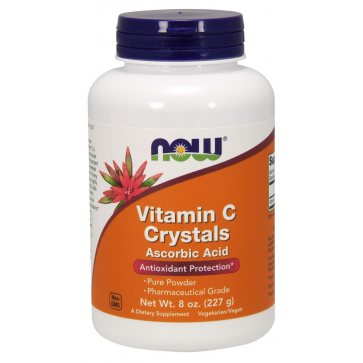 Vitamina C Crystals em pó 8oz 227g NOW Foods 