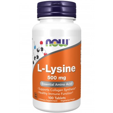 L-Lysine 500 mg 100 Tablets NOW