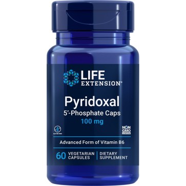 Pyridoxal 5'-Phosphate Caps, 100 mg, 60 Vegetarian Capsules Life Extension