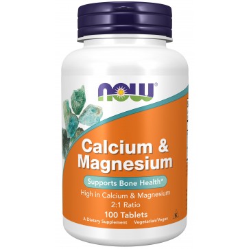Calcium Magnesium 100 Tablets NOW Foods