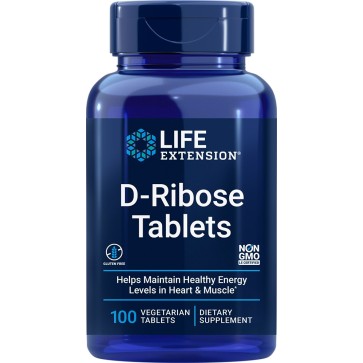 D-Ribose Tablets, 100 Vegetarian Tablets Life Extension