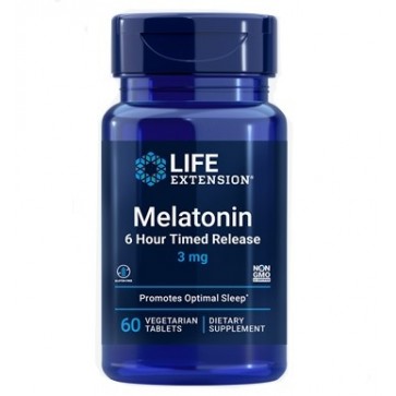 Melatonina 6 Hour Timed Release 3mg 60 caps LIFE Extension