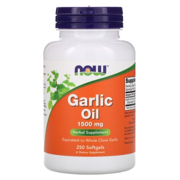 Garlic Oil, 1,500 mg, 250 Softgels Now foods