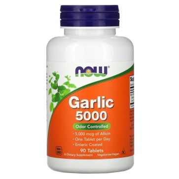 Garlic 5000, 500 mg, 90 Tablets Now foods