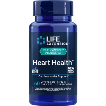 FLORASSIST Probiotic Heart Health, 60 Vegetarian Capsules (74 mg per Capsule) Life Extension