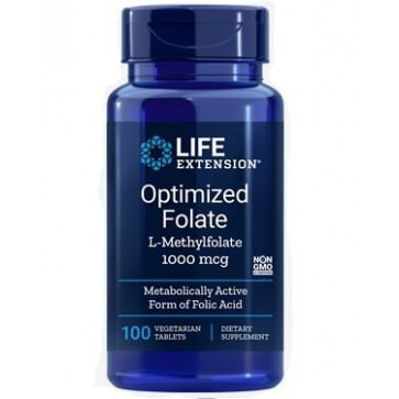 Optimized Folate 1000mcg 100 veg tablets LIFE Extension
