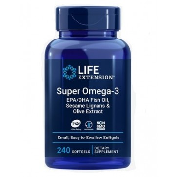 Super Omega 3 com Sesame Lignans e Olive Extract 240s LIFE Extension