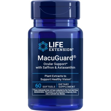 MacuGuard, Ocular Support with Saffron & Astaxanthin, 60 Softgels Life Extension