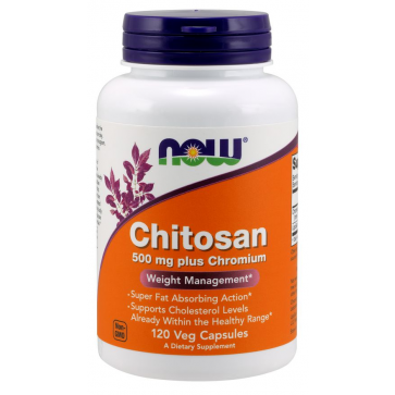 Chitosan 500 mg plus Chromium 120 Veg Capsules NOW Foods