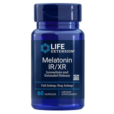 Melatonin IR/XR, 60 Capsules (1.5 mg per Capsule) Life Extension