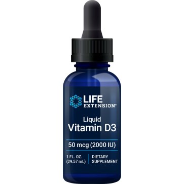 Liquid Vitamin D3, 50 mcg (2,000 IU), 1 fl oz (29.57 ml) LE