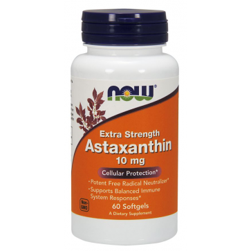 Astaxanthin 10mg 60 Softgels Now Foods