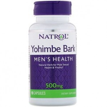 Yohimbe Bark Casca de ioimbina saude dos homens 500mg 90 capsules NATROL