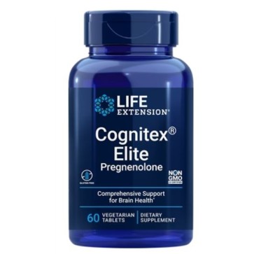 Life Extension Cognitex Elite, Pregnenolone, 60 veg tablets