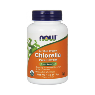 Chlorella Powder. Organic 113g Now foods