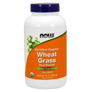 Wheat Grass Powder Certified Organic 255g NOW Foods