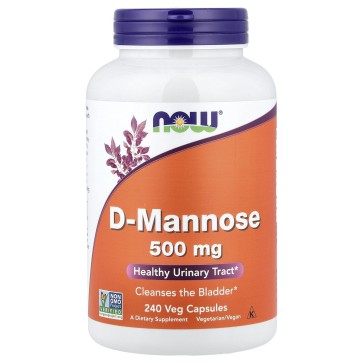D-Mannose, 500 mg, 240 Veg Capsules Now