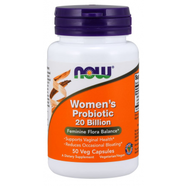Women s Probiotic probiotico para mulheres 20 Billion 50 Veg Capsules NOW Foods 