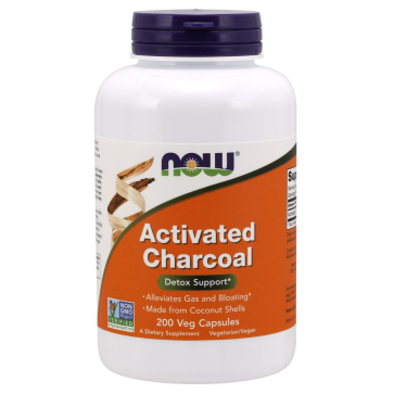 Activated Charcoal Veg 200 Capsules NOW Foods