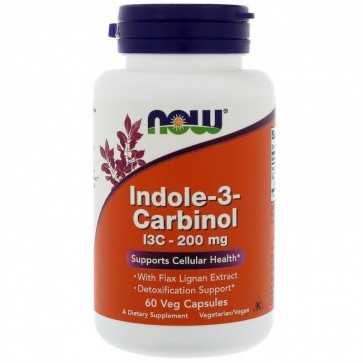 Indole 3 Carbinol with Lignans 200mg 60 veg caps NOW Foods