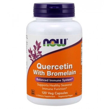 Quercetin with Bromelain quercetina com bromelina 120 Veg Capsules NOW Foods