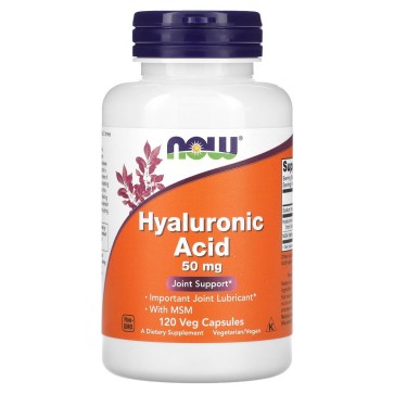 Hyaluronic Acid + MSM  50 mg, 120 Veg Capsules