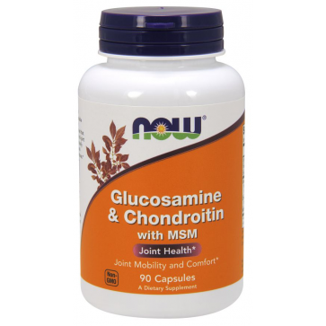 Glucosamine e Chondroitin com MSM 90 Capsules NOW Foods