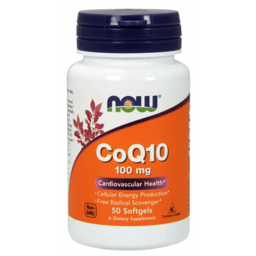 CoQ10 100mg 50 Softgels NOW Foods