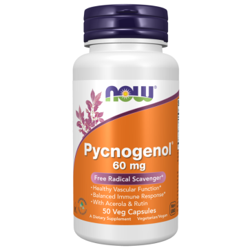 Pycnogenol, 60 mg, 50 Veg Capsules Now foods