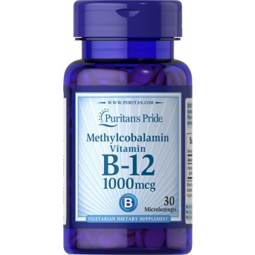 Vitamin B12 Methylcobalamin Vitamina B12 1000 mcg 30 microlozenges PURITAN S Pride