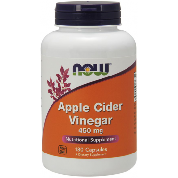 Apple Cider Vinegar 450 mg 180 Capsules Now Foods