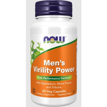 Men s Virility Power poder de virilidade dos homens 60 vcaps NOW Foods