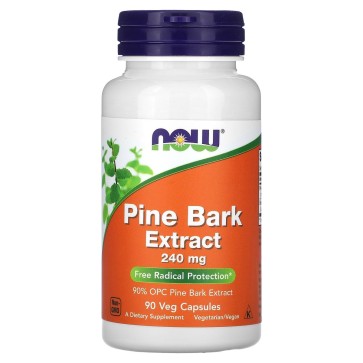 Pine Bark Extract, 240 mg, 90 Veg Capsules Now