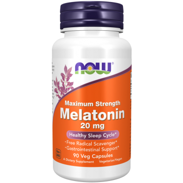 Melatonina Maximum Strength 20 mg 90 Veg Capsules NOW