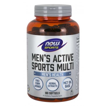 Men s Active Sports Multivitaminico 180 Softgels NOW Foods