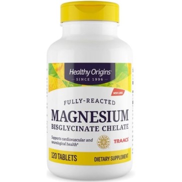 Magnesio Bisglycinate Chelate 120 tabs HEALTHY Origins