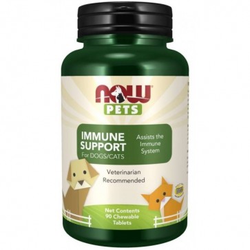 Immune Support  for Dogs & Cats  para cães e gatos 90 Chewables tabs NOW Pets