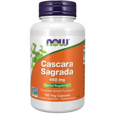 Cascara Sagrada 450 mg 100 Veg Capsules Now