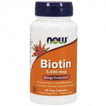 Biotin 5000 mcg  60 Veg Capsules NOW Foods