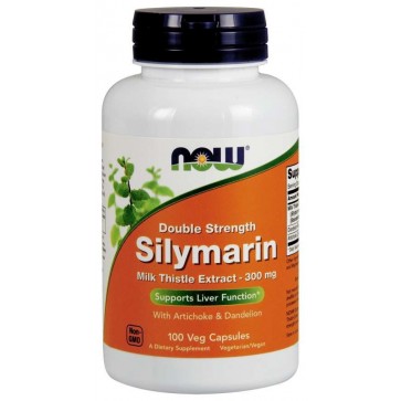 Silymarin Double Strength 300 mg 100 Veg Capsules NOW Foods