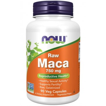 Maca 750 mg Raw 90 Veg Capsules NOW