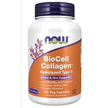 BioCell Collagen Hydrolyzed Type II 120 Veg Capsules Now 