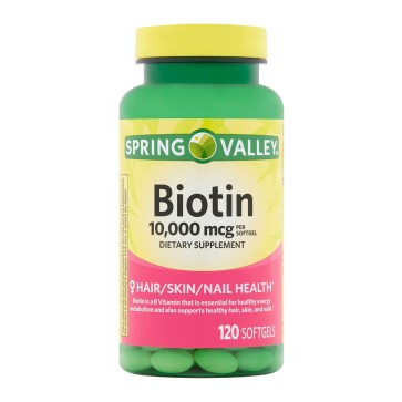 Biotin Hair/Skin/Nails  10,000 Mcg, 120 Count Spring Valley