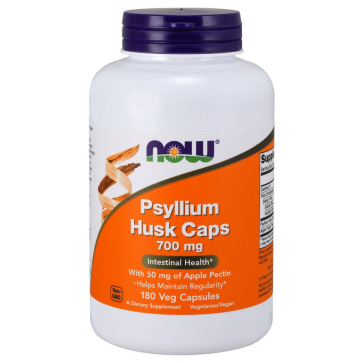 Psyllium Husk 700mg 180 Veg Caps NOW Foods