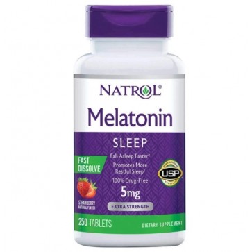 Melatonina 5mg FD sublingual 250tablets NATROL vencimento 06/2021