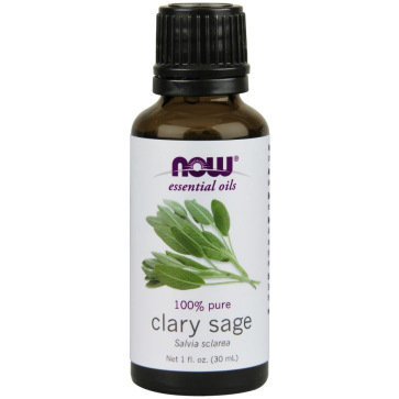 Óleo essencial de Clary Sage Salvia Sclarea 1oz 30ml NOW Foods